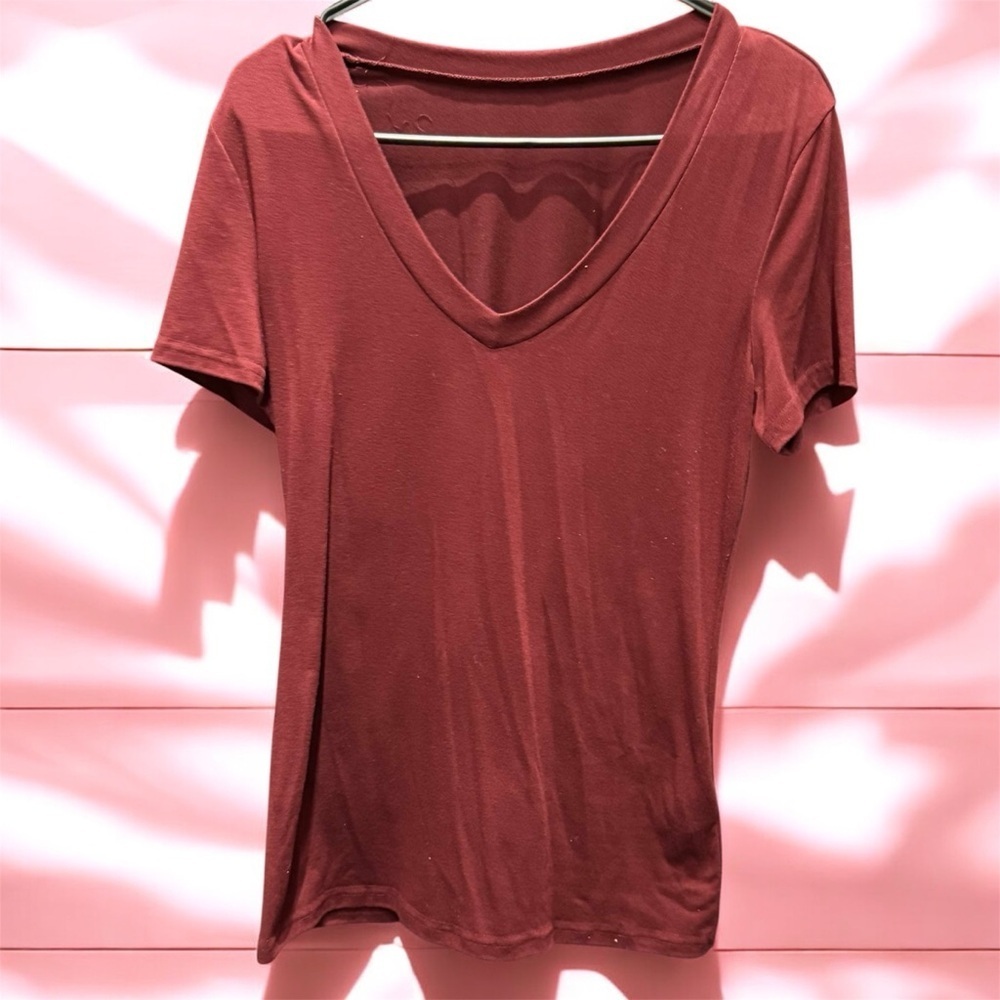 V-Neck Maroon Top LARGE